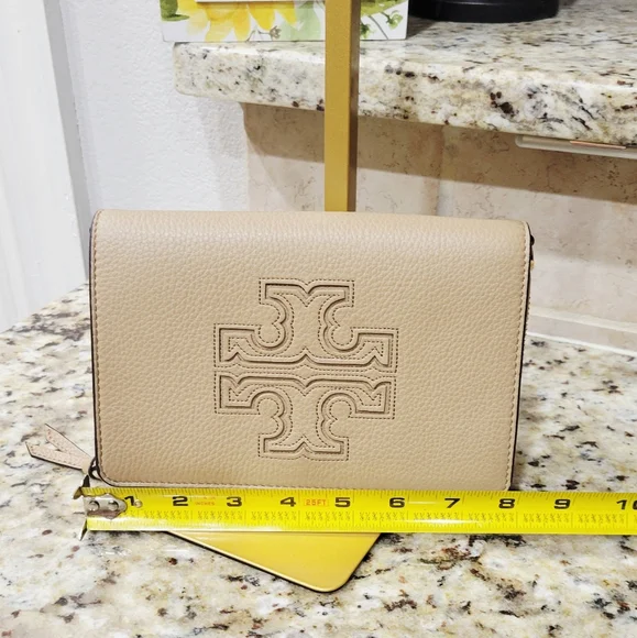 Tory Burch Light Brown Harper Flap Crossbody Bag - Picture 2 of 9